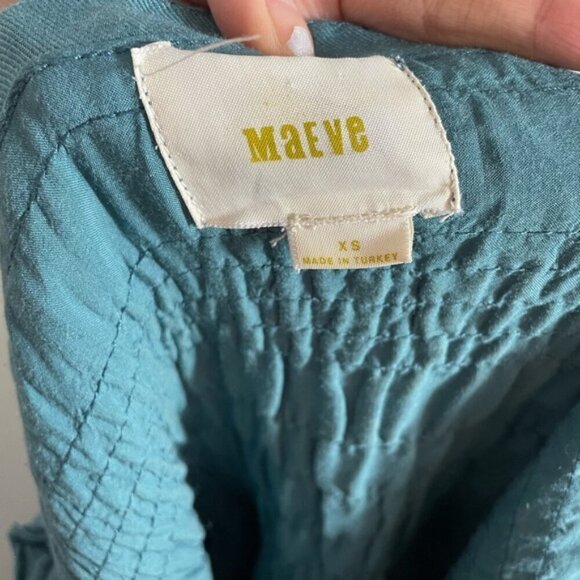 Anthropologie Maeve Carlie Blue Smocked Dress size XS - Picture 7 of 10